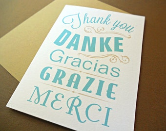Thank You Cards / Wedding Stationery / Wedding Thank You Cards, Vintage Type, 25-Count
