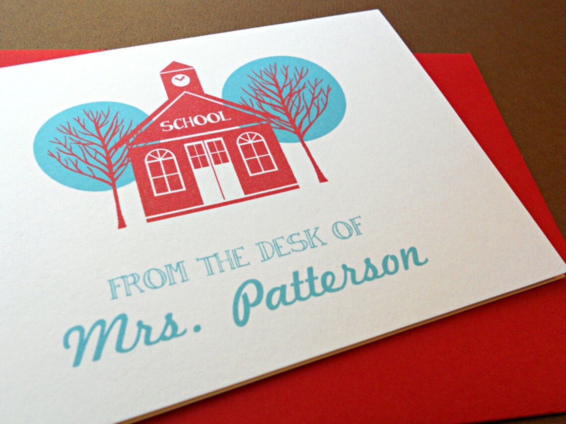 Teacher Gift Personalized Stationery Set Personal Etsy
