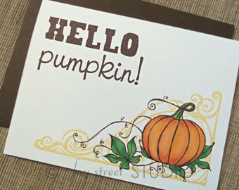 Pumpkin Blank Notecard Set, 10-Count