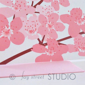Cherry Blossoms Blank Notecards / Blank Cards / Floral Stationery, 10-Count image 4