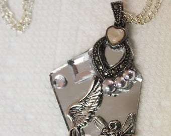Fairy Winges Mirrored Pendant