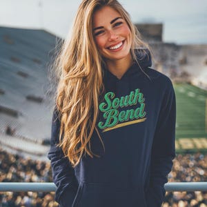Notre Dame Fighting Irish Inspired Hoodie – South Bend Script Design