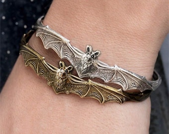 Bracelet chauve-souris bohème : bijoux d'Halloween gothiques vintage