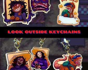 Horror Game Look Außerhalb Acryl Schlüsselanhänger