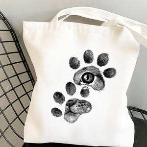 Personalized cotton tote bag, reusable, original gift