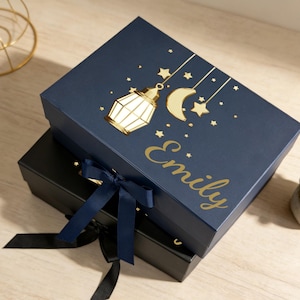 Personalized Ramadan Gift Box, Custom Eid Mubarak Empty Magnetic Holiday Gifts Boxes Mom