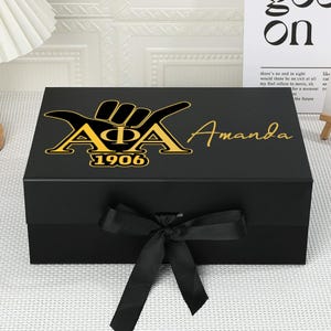 Personalized Alpha Phi Alpha Gift Box, Custom Name Keepsake 1906