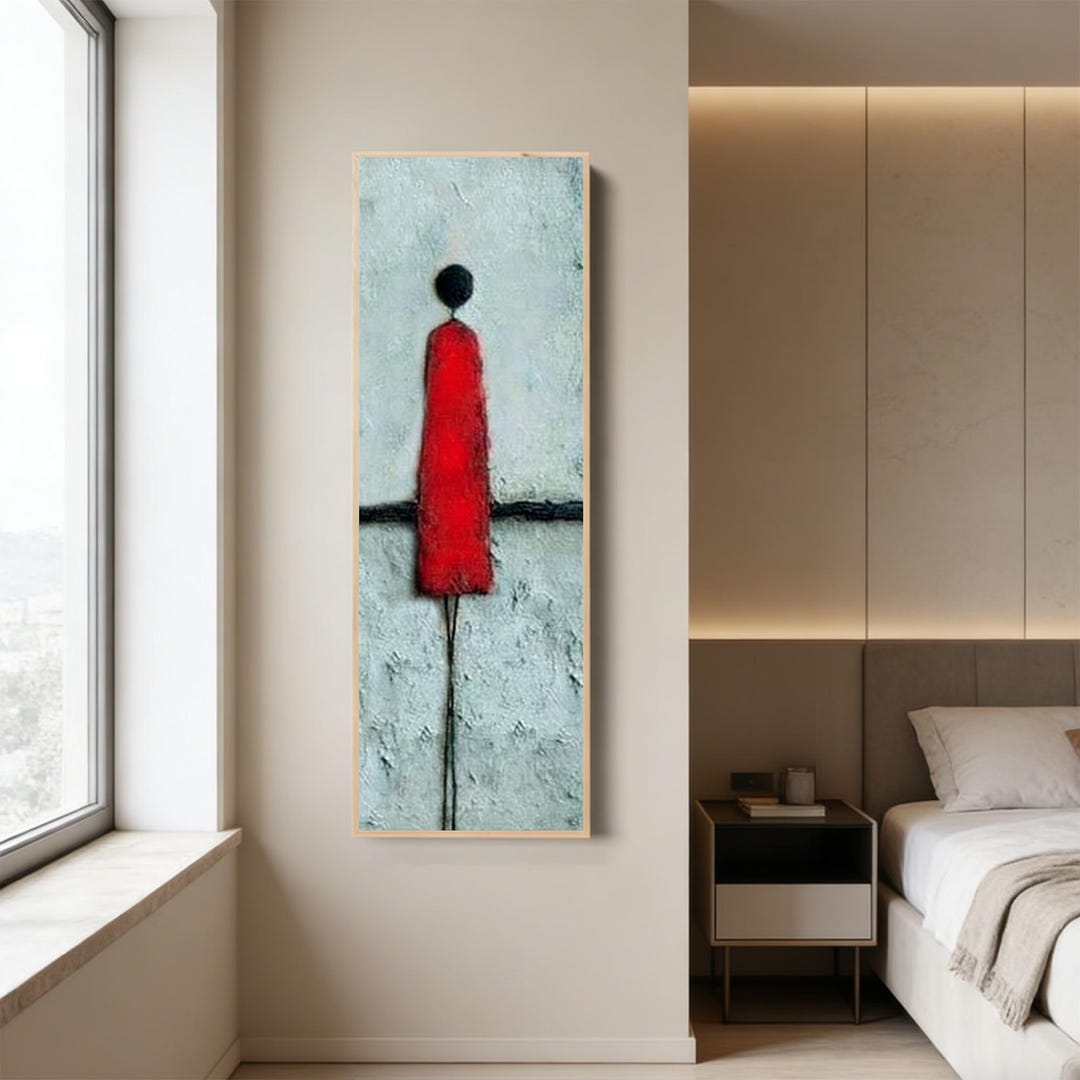 Original Minimalist Women Oil Painting: Abstract Figure Painting Art ...
