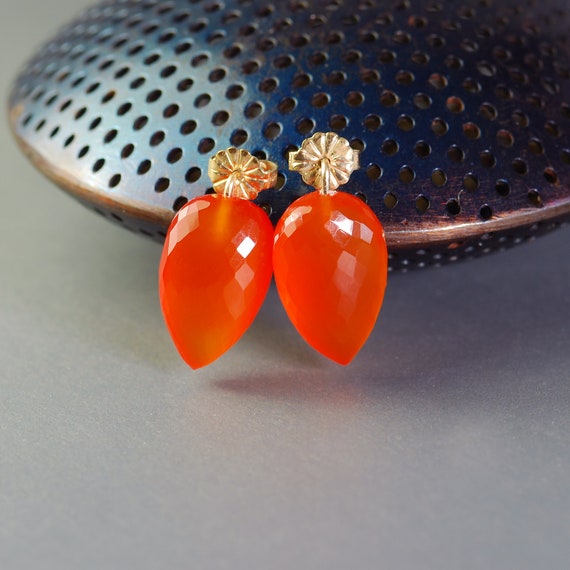 Carnelian stud earrings sale