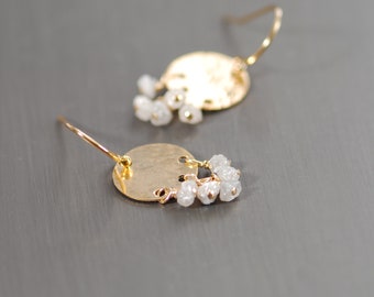 Diamant Gold Filled Ohrringe. Rohdiamant Anhänger. Silber Diamant Schmuck. Diamant Ohrringe. Diamant Geschenk