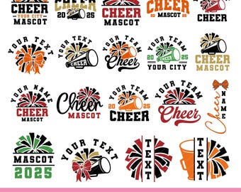 Custom cheer team svg, Personalized cheer shirt, School spirit svg, Cheerleading shirt svg, Cheer team name png, Instant digital download
