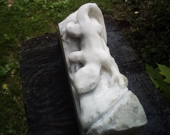 stone sculpture newt