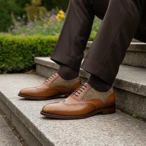 Oxfordschoenen van echt leer voor heren | Klassieke derbyschoenen afbeelding 5