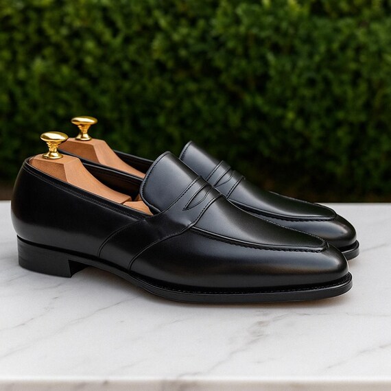 Classic Black Genuine Leather Men’s Loafers Men main image 2