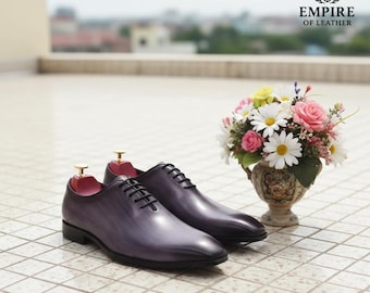 Genuine Leather Oxford Shoes For Men: Wholecut Dress Shoes