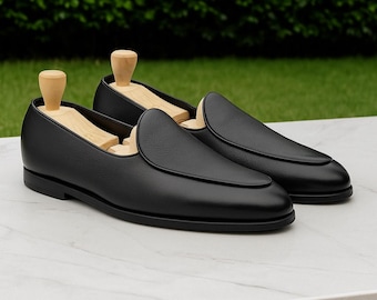 Genuine Leather handmade Loafer Shoes for Men