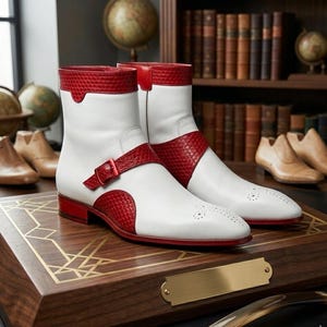 White Dress Boots Men - Etsy