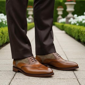 Oxfordschoenen van echt leer voor heren | Klassieke derbyschoenen afbeelding 7