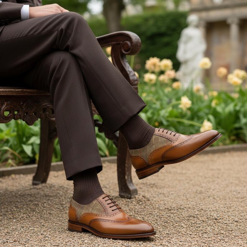 Oxfordschoenen van echt leer voor heren | Klassieke derbyschoenen afbeelding 3