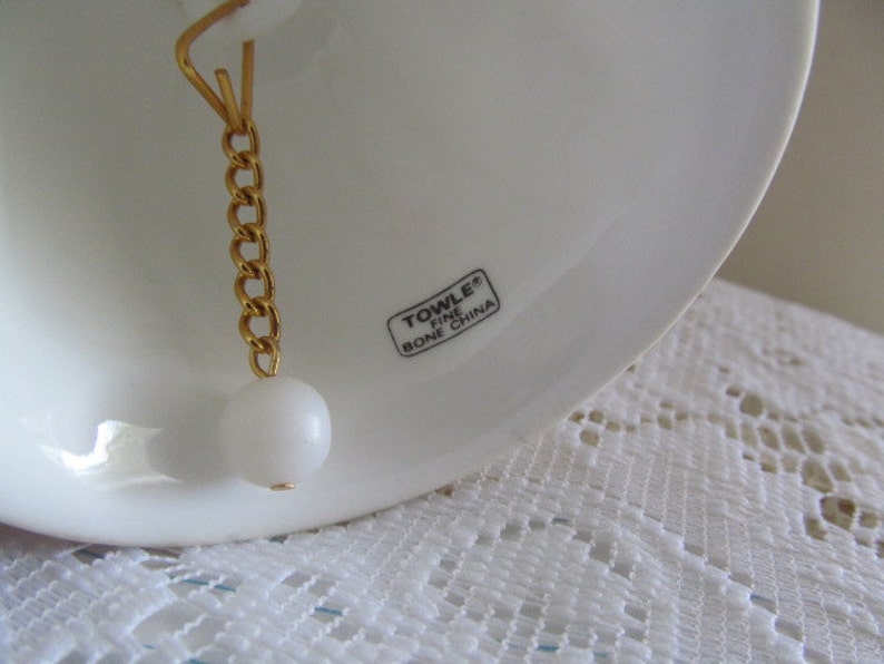 Pink Rose Floral Gold Trim Towle Fine Bone China Bell