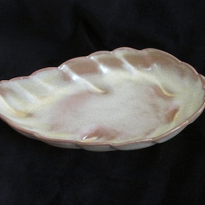 Frankoma Leaf Candy Dish, Trinket Dish, Vintage Pottery, No. 225
