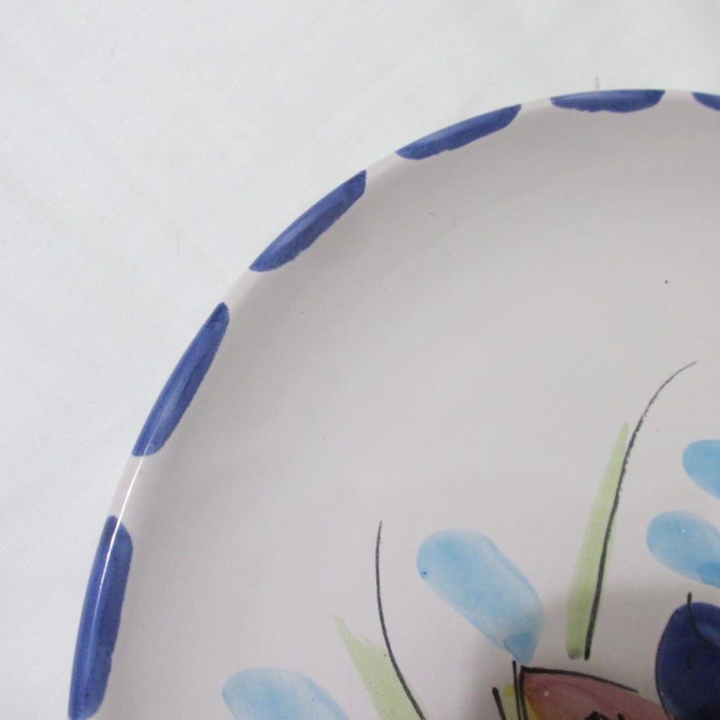 Vintage Italian Pottery Round FISH Wall Plate Made in Italy for Vietri bild 4