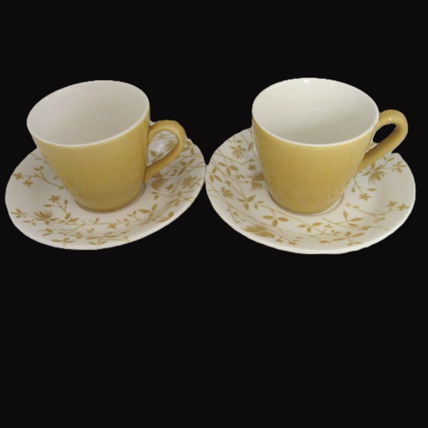 Vintage Golden Meadow, by Sheffield ironstone ,Cup and Saucer, Set of 2