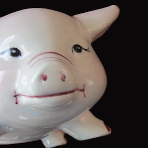 Vintage Otagiri Pink Ceramic Piggy Bank