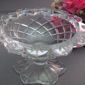 Gorham Lead Crystal Pedestal Dish Compote Bowl Candy Dish