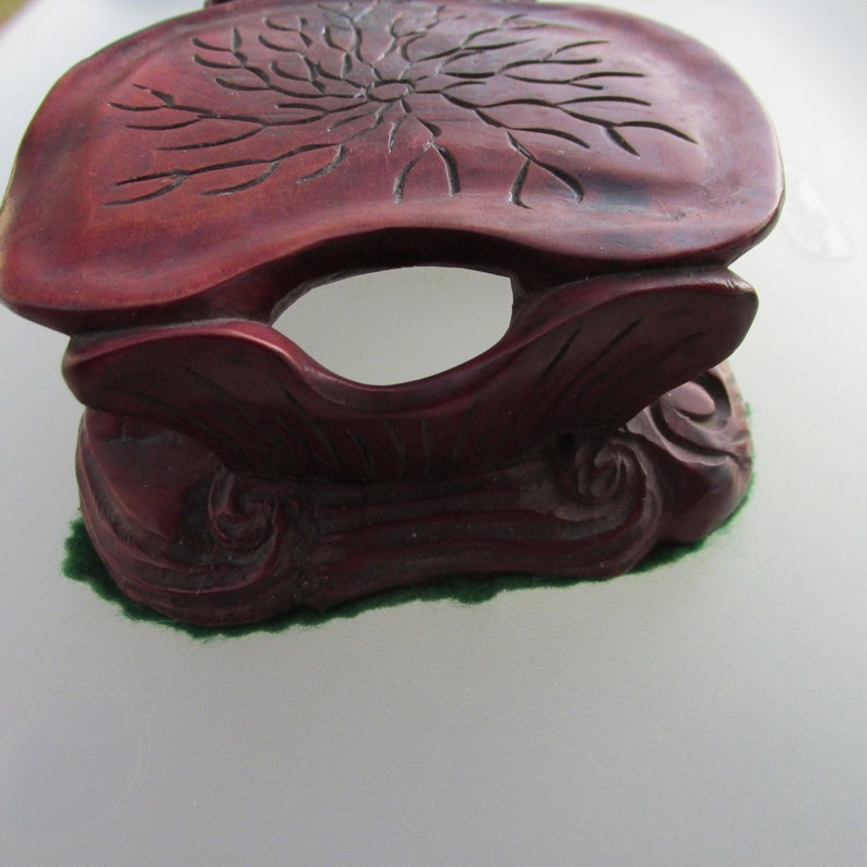 Dragon Carved Display, Small Table Top Plant Stand, Unique image 8