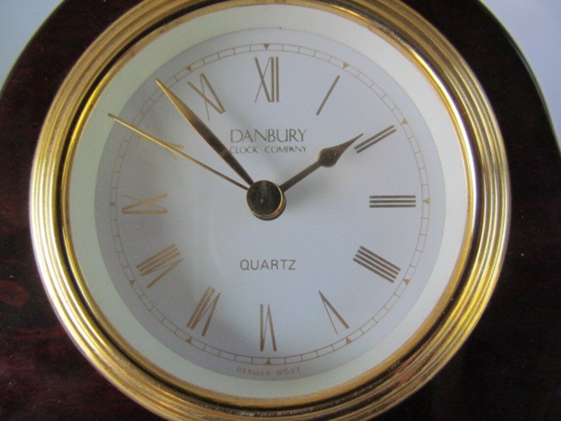 Danbury Quartz Mantel desk Clock German Movement Time Has Made Etsy