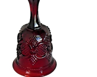 Vintage Avon Ruby Red Glass Bell, Cape Cod