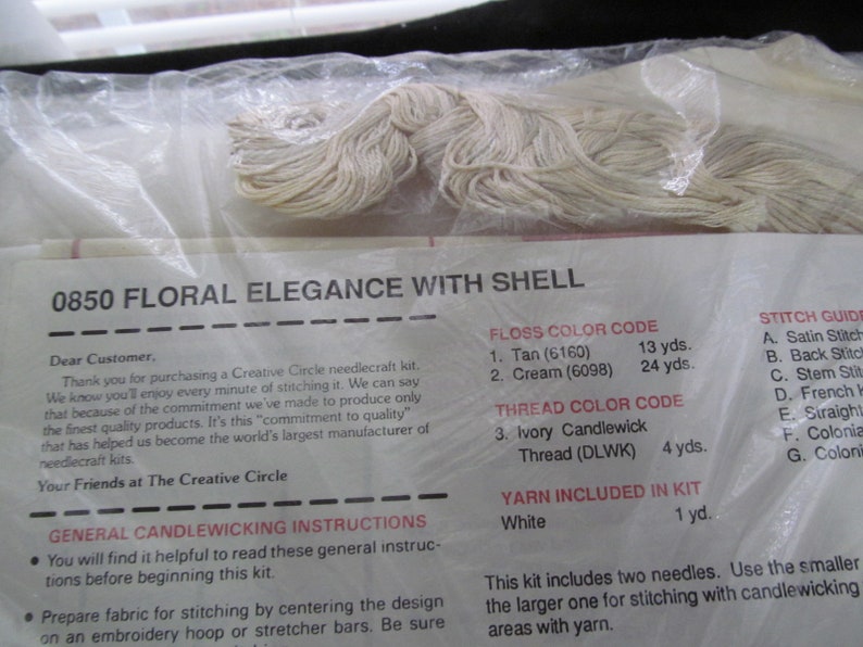 The Creative Circle Floral Elegance with Shell Kit Candlewicking