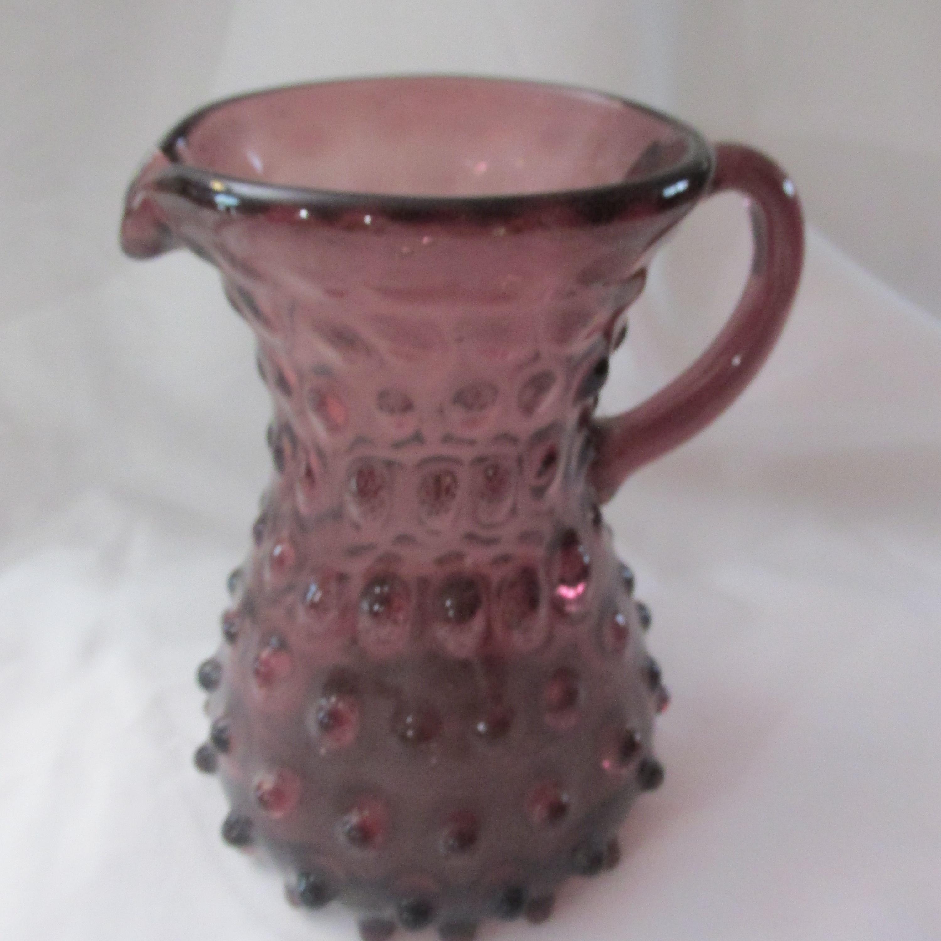 Vintage Amethyst Hobnail Glass Pitcher Vintage Jug - Etsy