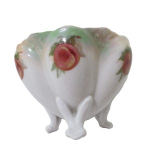Vintage Porcelain Rose Bowl: Footed Floral Dish, Marked Germany