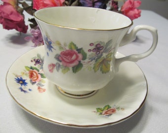 Hitkari Fine China Cup saucer Set, Floral Design, Vintage Cup and Saucer Set