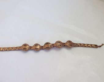 Shiny Copper Color Link Bracelet