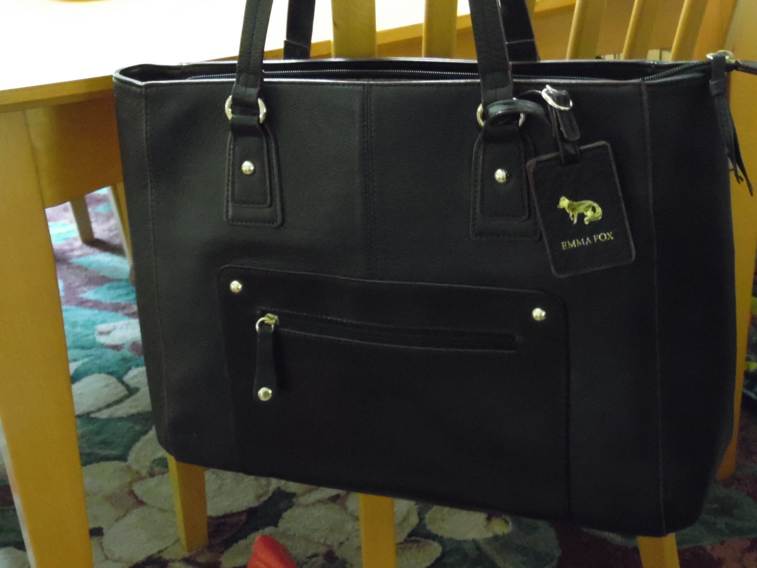 emma fox leather tote