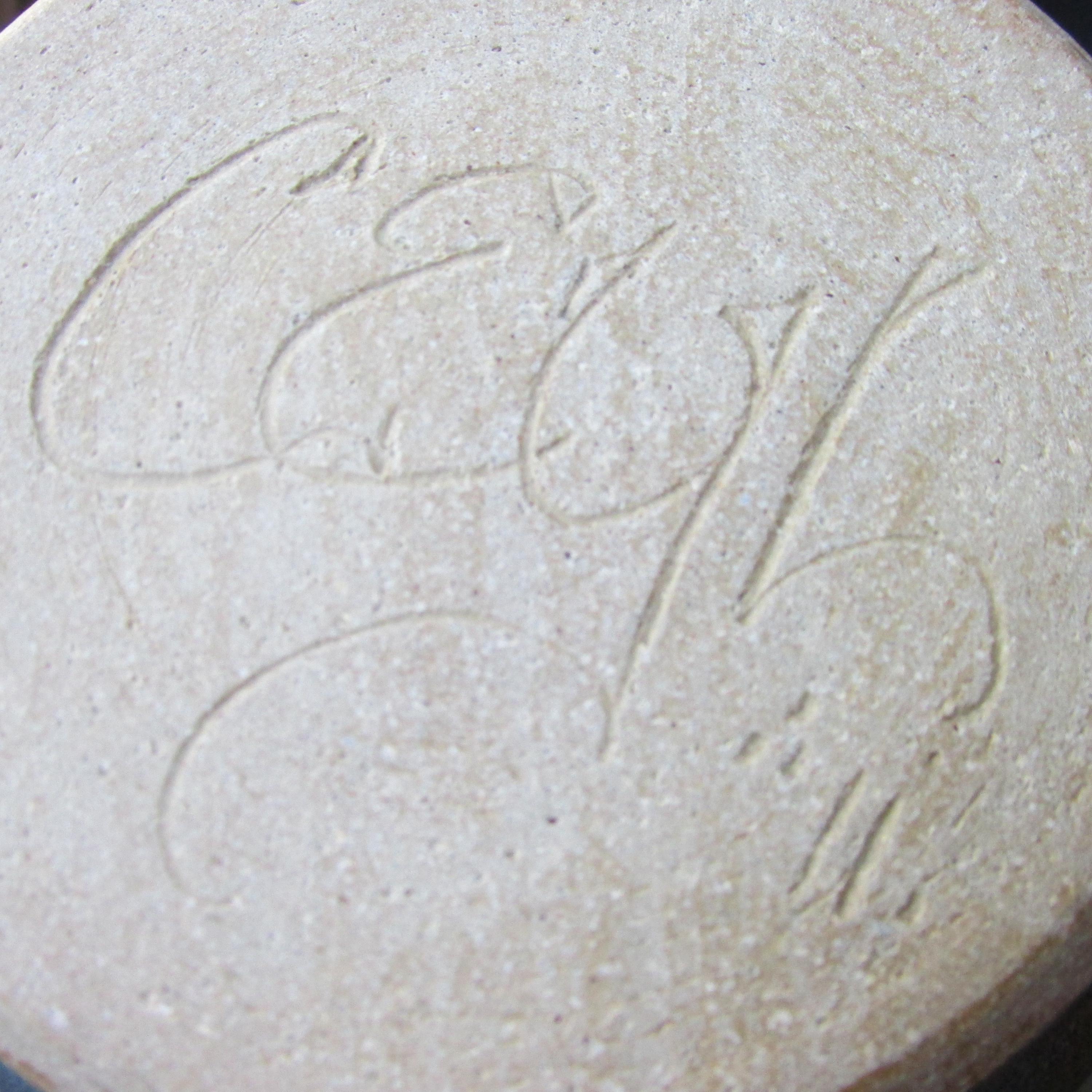 Studio Blue Stoneware Vase Inscribed Design Signed - Etsy