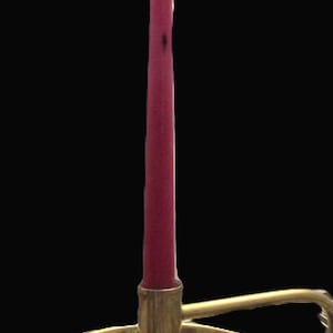 Vintage Brass Chamber Candlestick, Long Handle