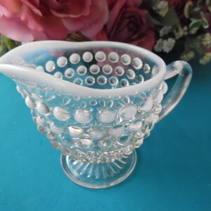 Vintage  Opalescent Glass Creamer