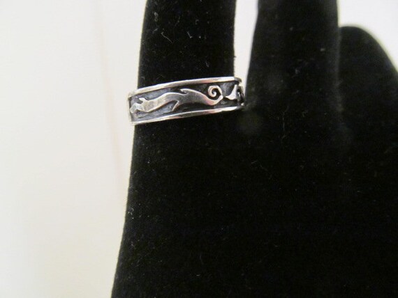 925 Sterling Toe Ring Scrolling Design - image 1