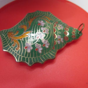 Cloisonné Style Enameled Fish Pendant, Multi Color