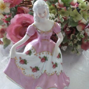 Pink Rose Floral Gold Trim Towle Fine Bone China Bell