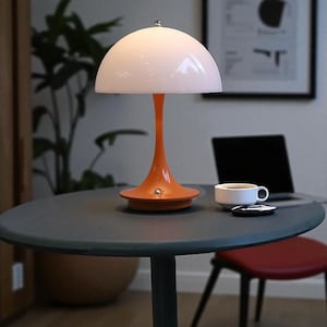 LED Pilz Tischlampe: USB Wiederaufladbares Dimmbares Nachtlicht