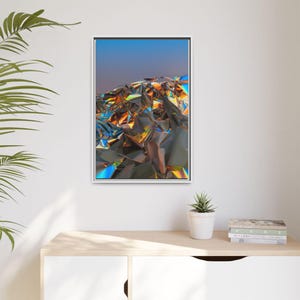 Framed Colorful Art Print, Modern Wall Decor, Home Office Decoration, Unique Gift for Art Lovers, Vibrant Living Room Accent