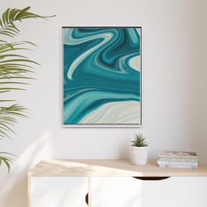 Framed Art Print, Abstract Wall Decor, Modern Home Decor, Gift for Art Lovers, Colorful Canvas