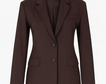 Men Brown Blazer  : Wedding Groom Prom Custom