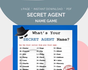 Spy Name Generator Etsy