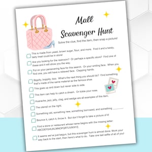 Mall Scavenger Hunt